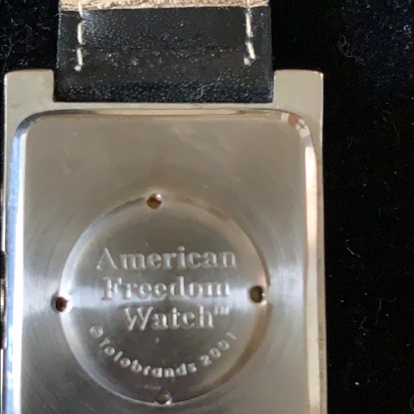 Watch AMERICAN FREEDOM flag BLACK STRAP guc 8” - Picture 8 of 8